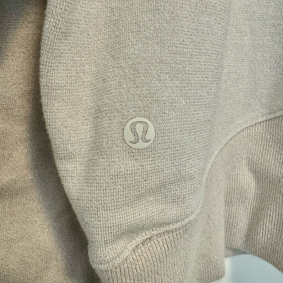 Lululemon Loungeful Cropped Hoodie - Bone/Beige - Size 10 - Picture 5 of 5
